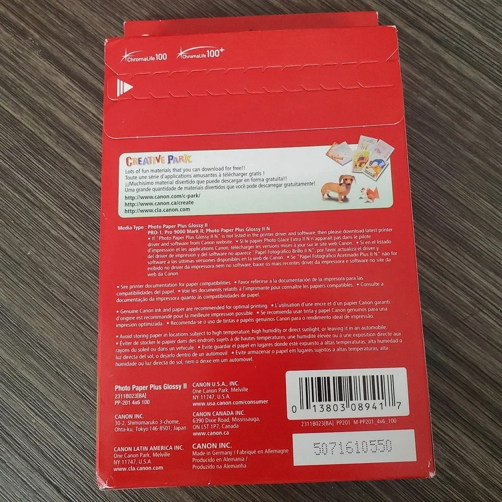 Set of 3 Canon Photo Paper Plus Glossy II PP-201 4
